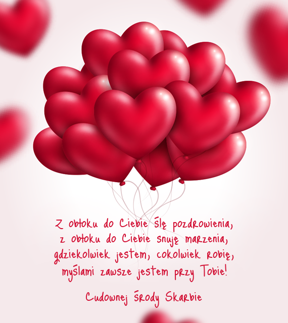 Balonowa kartka z pozdrowieniami na środę